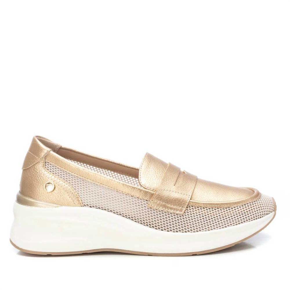 NEW XTI women's moccasin shoes in gold